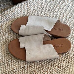 Bueno dulla leather toe loop sandals made in turkey